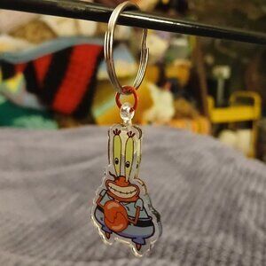 NWOT Mr Krabs Spongebob Squarepants Cartoon Character Acrylic Keychain #23